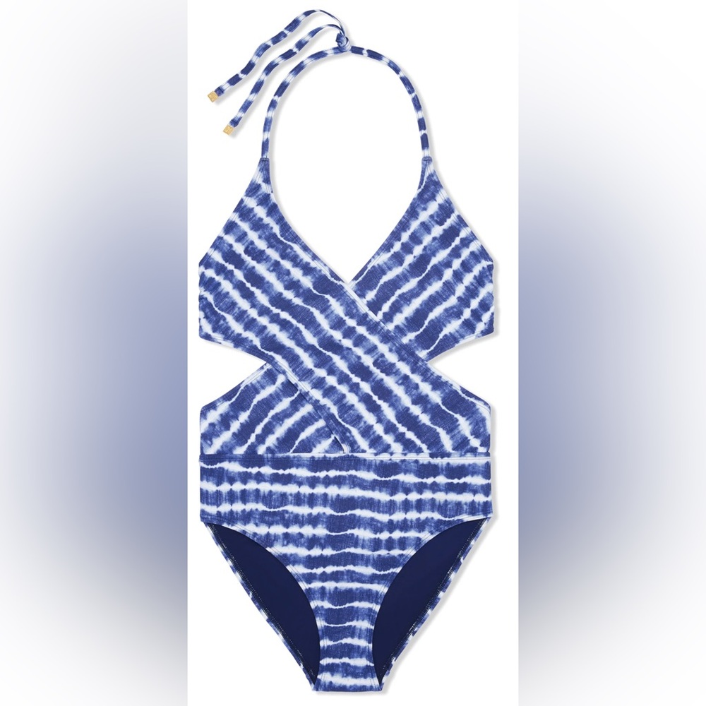 Tory Burch shibori tie dye wrap swimsuit, VGUC!